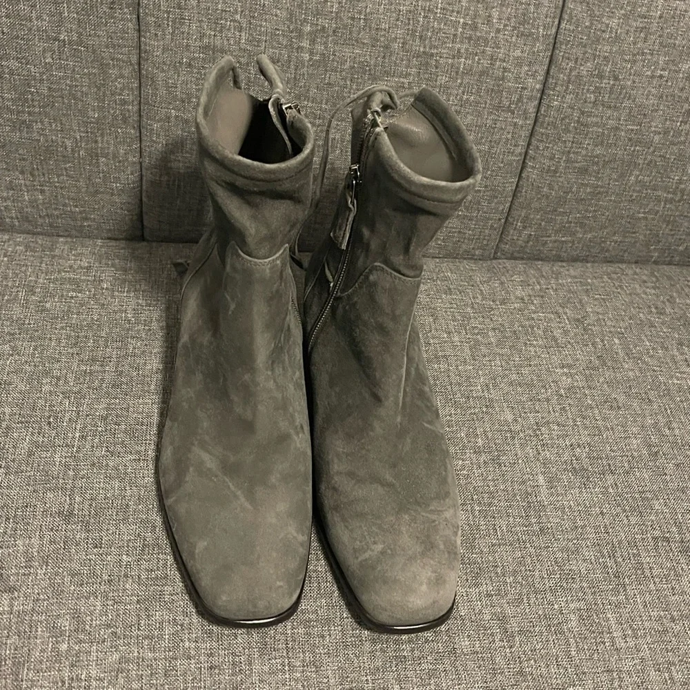 Aquatalia Lisa Weatherproof Suede Slouch Boots - Picture 2 of 9